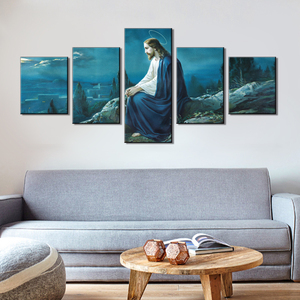 Jesús arte HD impresión 5 piezas combinación lienzo moderno hogar pared decoración gran combinación lienzo póster pintura decorativa - Product Image 2