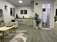 Casa Contenedor de Acero Verde de Lujo, Impermeable, de 20 pies/40 pies, con Control Inteligente, Completamente Amueblada para Uso en Hoteles y Apartamentos