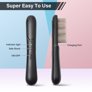 Peigne à aiguilles pour animaux de compagnie, chien et chat, en plastique souple, alimenté par batterie, certifié CE, brosses de massage pour animaux de compagnie, beauté pour chiens et chats - Product Image 2