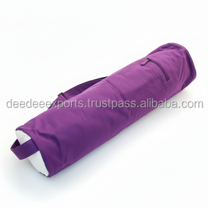 Bolsa de esterilla de Yoga de lona de algodón de alta calidad con etiqueta privada OEM para esterilla de transporte y accesorios fabricados en la India - Product Image 1