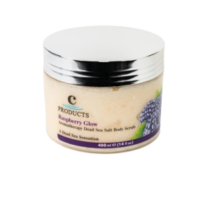 Raspberry Glow <b>Dead</b> <b>Sea</b> <b>Salt</b> Body <b>Scrub</b> With Avocado Soft Skin Fresh Uplifting Citrus Scent Paraben Free Cruelty-Free - Product Image 1