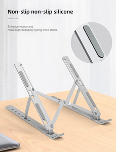 Supporto Ergonomico Regolabile <span class=keywords><strong>Portatile</strong></span> in Lega di Alluminio per Laptop, Supporto Pieghevole in Metallo per Casa e Ufficio - Product Image 3