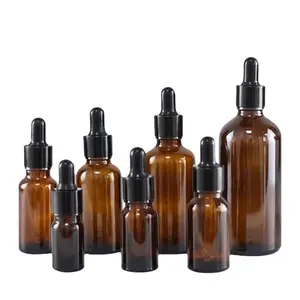 Amber Black Frosted Oil Dropper Bottle 10ml 20ml 30ml 50ml