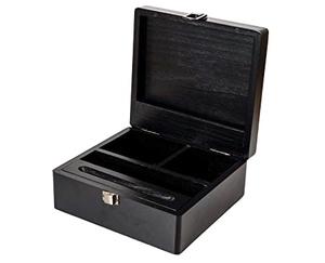 Black Stash Box Rolling Stash Smoking Accessory Tobacco and Herbal Storage Box