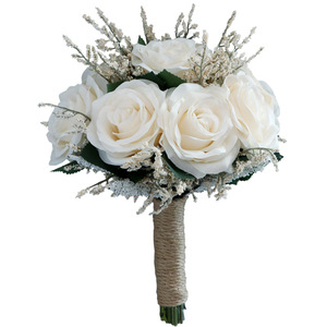 Ramo <span class=keywords><strong>de</strong></span> Novia Hecho a Mano con <span class=keywords><strong>Flores</strong></span> Artificiales <span class=keywords><strong>de</strong></span> Seda en Cascada <span class=keywords><strong>de</strong></span> Gotas <span class=keywords><strong>de</strong></span> Agua para Boda, Día <span class=keywords><strong>de</strong></span> San Valentín, Iglesia, Dama <span class=keywords><strong>de</strong></span> Honor - Product Image 5