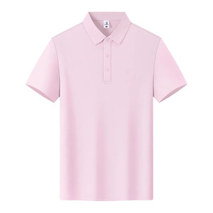 Polo Shirt Quick Dry Short Sleeve Solid Color Polyester <b>Work</b> Wear Daily Use - Product Image 3