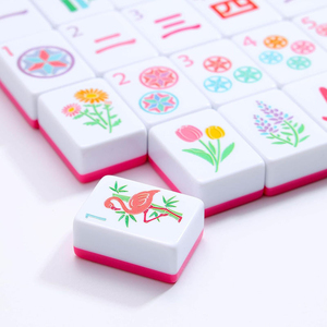 Set Mahjong Americano Colorato 160 Tessere in Acrilico NMJL Standard Completo con Supporti e Custodia, Adatto ai Principianti, Vendita all'Ingrosso - Product Image 3