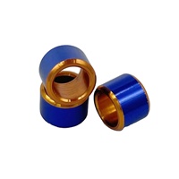 Nouvelle conception, bague pour oiseaux en alliage d'aluminium bicolore, bague de patte et bande de pied pour perroquet - Écologique, intérieur 7 mm x hauteur 8 mm, 0,8 g pour oiseaux