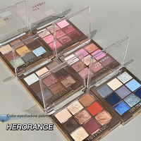 Palette de fards à paupières minéraux de luxe 7 couleurs, résistante à l'eau, hautement pigmentée, longue tenue, fini satiné, mat et scintillant