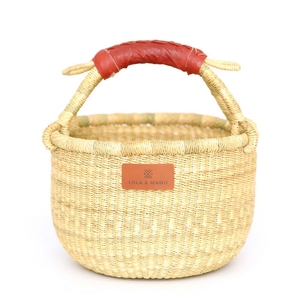 Meilleur prix de gros Panier Bolga en jonc de mer style africain de haute qualité pour la décoration intérieure et l'organisation, en vrac, usine du Vietnam - Product Image 4