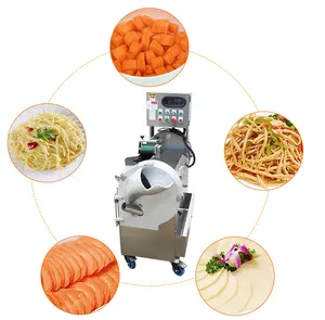 food processing machine automatic leafy vegetable shred root potato dice strip chip cutting machine slicer