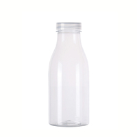 Bouteille à boire en plastique pour yaourt 350 ml, bouteille en PET de qualité alimentaire avec bouchon à vis