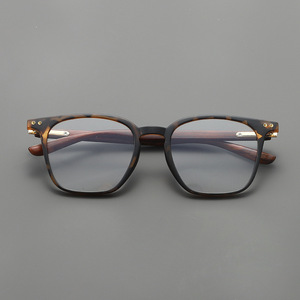 <span class=keywords><strong>0365</strong></span> haute valeur artistique plat cadre lunettes nouveau japonais coréen rétro bois Grain hommes femmes myopie cadres Rectangle diamant - Product Image 4