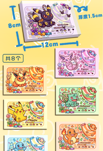 YQ Pokemoned Laomi Fan Art Pittura Acrilica 3D, Set di Carte TCG Anime Raro da Collezione, Merchandising per Giochi, Booster Blind Box - Product Image 3