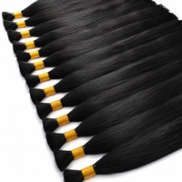 Chaofan Cheveux Humains Remy en Vrac pour Tressage Sans Trame Noir 12-24 Pouces 100g Vente en Gros Chine