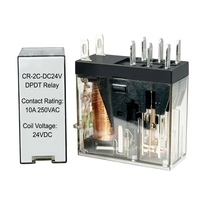 Relais CR-2C-DC24V, 2 formes C, module de relais électrique à montage sur circuit imprimé pour contrôle PLC