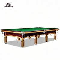Table de billard en bois massif de 12 pieds avec plateau en ardoise véritable, surface stable et lisse, table de billard professionnelle pour salle de jeux