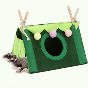 Nouveau design Petit animal de compagnie Lapin Den - Hamster Corner House Tent avec pochette d'écureuil, idéal pour les planeurs de sucre et le hamster nain - Product Image 2