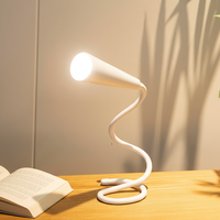 Lampe de table flexible à LED réglable, design minimaliste moderne, rechargeable, personnalisable, avec éclairage RGB créatif, pour bureau
