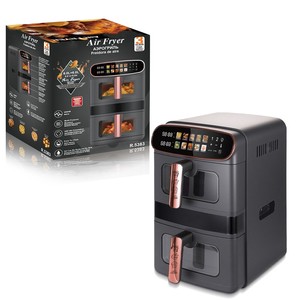 Friteuse à air numérique 12L grande capacité, four électrique sans huile, contrôle de température tactile, double panier, vente en gros - Product Image 6