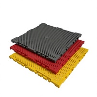 Dalles de sol de garage emboîtables pour atelier de teinture de vitres, tapis de sol en plastique auto-drainants pour centre de lavage et d'entretien automobile