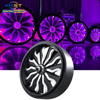 Équipement de scène professionnel avec moteur d'avion, lumière LED RGB rotative, contrôleur DMX 512, en aluminium, taille personnalisée, pour discothèques, bars et événements
