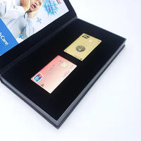 Caja Rígida Magnética con Logotipo en Lámina Dorada e Inserto de Terciopelo, Empaque de Lujo Personalizado para Tarjetas de Regalo Bancarias y de Membresía