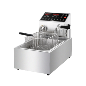 Freidora Eléctrica Comercial de Gran Capacidad con Elevación Automática |   Equipo para freír papas fritas de mesa - Product Image 1