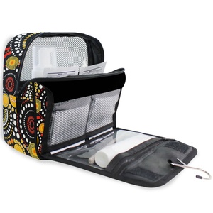 Hippie Australia Indigenous Aboriginal Art Cosmetic Make up Bag Dopp Kit Hook Hanging Travel Toiletry Bag for Women and Men - Product Image 3