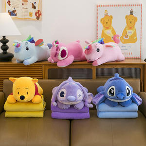 Due-in-uno multifunzionale cuscino per pisolino cartone animato orso aria condizionata coperta trapunta diretta della fabbrica all'ingrosso per bambola straniera - Product Image 2