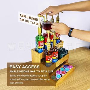 Wooden <b>Spice</b> <b>Rack</b> 3 Tier <b>Rotating</b> Kitchen Storage Organizer Multi Function - Product Image 3