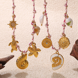 Set de Pulseras DIY Estilo Japonés y Coreano con Dijes de Aleación de Zinc, Diseño de Vida Marina, Regalo para Mujeres - Product Image 3