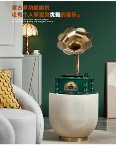 แผ่นเสียงไวนิลสไตล์วินเทจ,หีบเสียงเครื่องเล่นแผ่นเสียงบันทึกไวนิล - Product Image 5