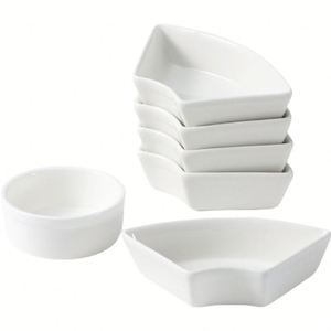 Venta al por mayor de fábrica: Nuevo diseño de Lazy Susan de bambú con juego de 6 cuencos de porcelana en un plato giratorio redondo para fiestas - Product Image 4