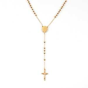 SSeeSY joyería <span class=keywords><strong>de</strong></span> moda personalizada <span class=keywords><strong>para</strong></span> <span class=keywords><strong>hombre</strong></span> chapado en <span class=keywords><strong>oro</strong></span> <span class=keywords><strong>de</strong></span> acero inoxidable <span class=keywords><strong>Rosario</strong></span> cristiano Jesús Cruz colgante collar <span class=keywords><strong>para</strong></span> hombres - Product Image 2