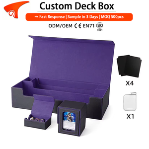 Caja de Cartas 5 en 1 de Cuero PU Duradera y Ecológica para Accesorios de Juego, Cartas Coleccionables TCG, Commander, Yugioh - Product Image 1