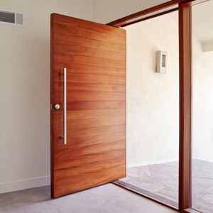Moderna <span class=keywords><strong>porta</strong></span> d'ingresso principale esterno grande <span class=keywords><strong>legno</strong></span> massello pivot design esterno ingresso anteriore perno porte in <span class=keywords><strong>legno</strong></span> per casa villa - Product Image 3