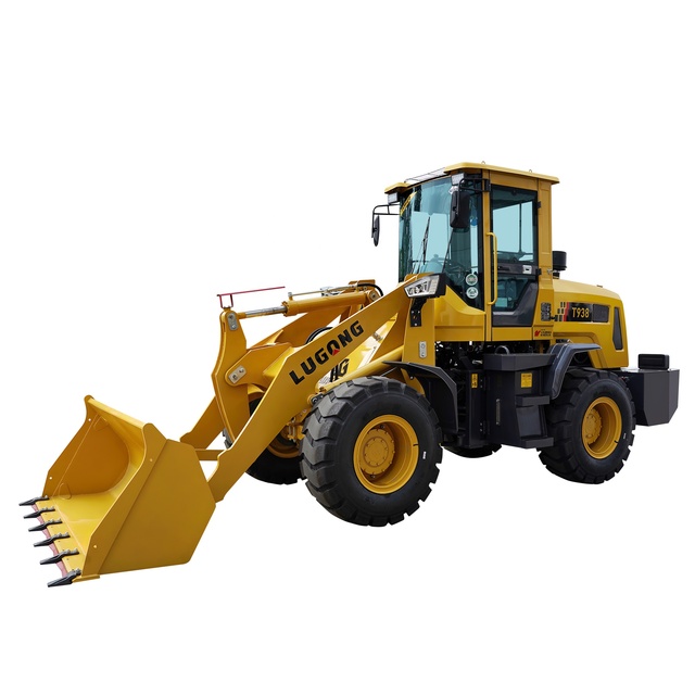LUGONG T938 Compact Boom Loader 1.5ton 1.8ton 2 Ton 2.2ton Mini Front End Wheel Loader Optional A/C