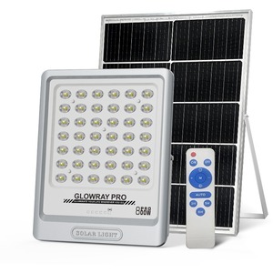 Projecteur solaire Glowray Pro 800W avec panneau 50W, éclairage mural LED extérieur IP66 - Product Image 3
