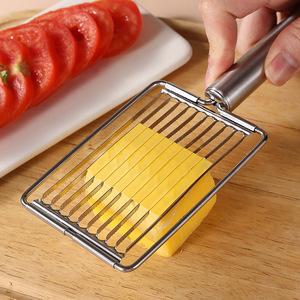 Trancheuse à tomates en acier inoxydable, coupe-fruits et légumes multifonction, outil de cuisine pour trancher le fromage, la viande et plus encore - Product Image 2