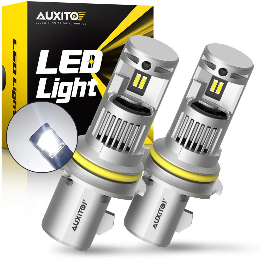 AUXITO araç aydınlatma sistemi, 6000K 9004 yükseklik düşük işın değiştirme araba farı aksesuarlar 9004 9007 led far ampulü