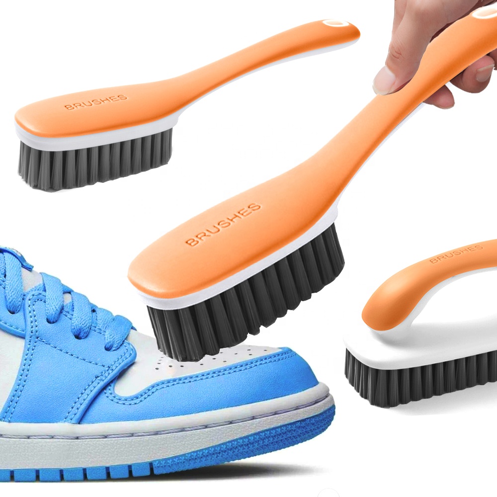 Brosse De Nettoyage Chaussures 3 Faces – Lot De 2, Nylon Et Fil D’acier (noir Et Jaune)