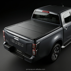 Couverture de benne de camion pliable en trois parties en alliage d'aluminium robuste et très résistante (880 lbs) pour Navara NP300 / Frontier / Ford F150 de 6,1 à 6,5 pieds (2026) - Product Image 2