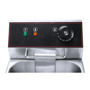 Friteuse électrique <span class=keywords><strong>TARZAN</strong></span>, friteuse à huile profonde, capacité de l'huile rectangulaire, acier inoxydable, 2000W, 4L, argent, tube chauffant électrique en PTFE - Product Image 3