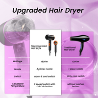 Secador de pelo rápido de China para el hogar, secador de pelo al por mayor con lazo colgante y accesorios, fabricantes de secador de pelo