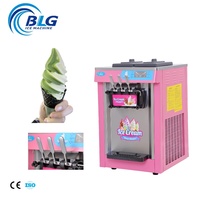 Machine à glace molle automatique professionnelle BLG en acier inoxydable, 3 saveurs, pour les boutiques et l'été