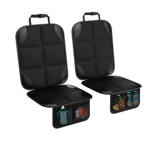 Fundas para Asientos de Coche, Negras, de PVC Antideslizante, Rectangulares, Protectoras para Mascotas en el Asiento Trasero, con Bolsillos de Almacenamiento para la Protección del Interior del Coche - Product Image 1