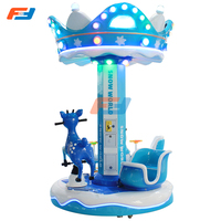 Manège à monnayeur pour enfants, carrousel portable, petit manège de fête foraine, mini carrousel d'intérieur à 3 places avec chevaux, à vendre