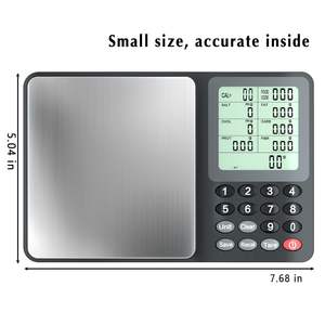 栄養スケールステンレス鋼デジタルキッチンフードスケール3Kg/0.1g食品の事実を計算するためのマクロカロリープロテイン脂肪 - Product Image 2