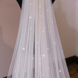 New Bridal Long New Luxury <strong>Sparkling</strong> Sequins <strong>Veil</strong> Wedding <strong>Veil</strong> - Product Image 5